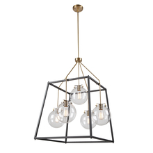  AC11605VB - Bridgetown 5 Light Chandelier (Black & Harvest Brass)