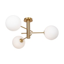  AC11763BR - Aurelia Collection 3-Light Semi-Flush Mount Brass