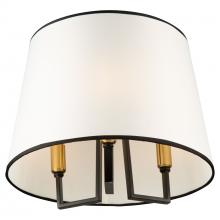  SC13344BK - Coco 3 Light Semi-Flush Mount Black and Gold