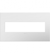  AWP4GWHW4 - Adorne® Gloss White-on-White Four-Gang Screwless Wall Plate with Microban®