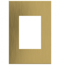  AWC1G3BSB4 - adorne® Brushed Satin Brass One-Gang-Plus Screwless Wall Plate