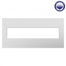  AWP5GWHW1 - adorne® Gloss White-on-White Five-Gang Screwless Wall Plate with Microban®