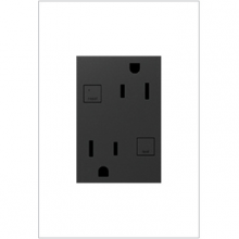  AGFTR2153G4 - adorne® Plus Size Tamper-Resistant 15A Duplex Self-Test GFCI Receptacles, Graphite