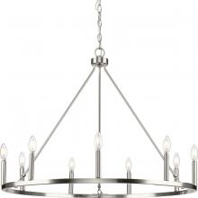  P400314-009 - Gilliam Collection Nine-Light Brushed Nickel New Traditional Chandelier