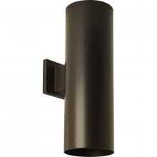  P560293-020-30 - 6" LED Outdoor Up/Down Modern Antique Bronze Wall Cylinder with Glass Top Lense