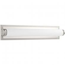  P300093-009-30 - Concourse LED Collection 24" Brushed Nickel Etched White Glass Modern Bath Vanity Light