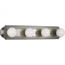 P3025-09 - Broadway Collection Four-Light Brushed Nickel Traditional Bath Vanity Light
