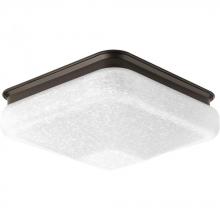  P350023-020-30 - One-Light 9-1/2" LED Square Glass Flush Mount