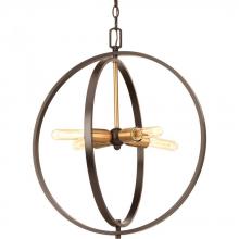  P5190-20 - Swing Collection Four-Light Antique Bronze Global Pendant Light