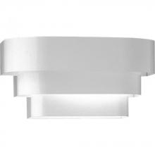  P7103-30 - Louvered Sconce 7" One-Light White Modern Wall Light