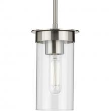  P500314-009 - Kellwyn Collection One-Light Brushed Nickel and Clear Glass Transitional Style Hanging Mini-Pendant