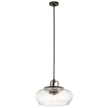  43904OZ - Davenport 12.75" 3 Light Convertible Pendant or Semi Flush with Clear Glass and Olde Bronze