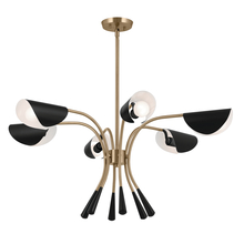  52559CPZBK - Chandelier 6Lt