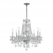  1138-CH-CL-SAQ - Traditional Crystal 8 Light Spectra Crystal Polished Chrome Chandelier