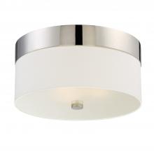 Crystorama 293-PN - Libby Langdon Grayson 3 Light Polished Nickel Flush Mount