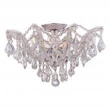  4437-CH-CL-SAQ - Maria Theresa 5 Light Spectra Crystal Polished Chrome Semi Flush Mount