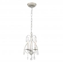  5013-OS-CL-S - Ashton 3 Light Swarovski Strass Crystal Olde Silver Mini Chandelier