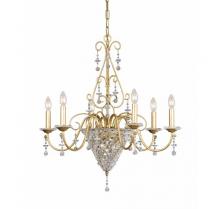 Crystorama 5906-BG-CL - Chandelier in Burnished Gold