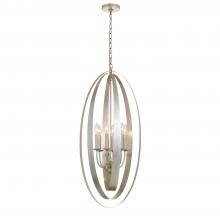  597-SA - Luna 6 Light Antique Silver Mini Chandelier