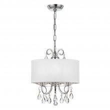  6623-CH-CL-SAQ - Othello 3 Light Spectra Crystal Polished Chrome Mini Chandelier