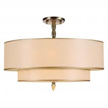  9507-AB_CEILING - Luxo 5 Light Antique Brass Semi Flush Mount