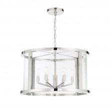  DEV-B8066-PN - Libby Langdon Devon 6 Light Polished Nickel Chandelier