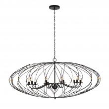  ZUC-A9039-EB-GA - Zucca 10 Light English Bronze + Antique Gold Chandelier