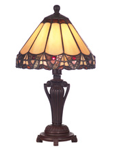  8034/640 - Peacock Tiffany Accent Table Lamp
