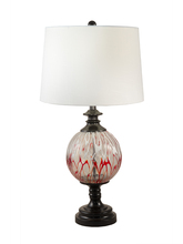  AT18323 - Halen Globe Painted Crystal Table Lamp