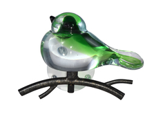  AW16003 - Green Bird Handcrafted Art Glass Wall Art Décor