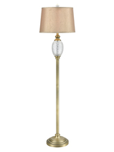  SGF17179 - Brass Pineapple 24% Lead Hand Cut Crystal Floor Lamp