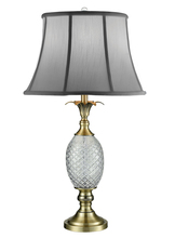  SGT17041 - Brass Pineapple 24% Lead Crystal Table Lamp