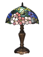 STT16081 - Fox Peony Tiffany Table Lamp