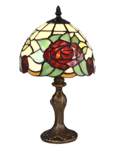  STT16088 - Indian Rose Tiffany Accent Table Lamp