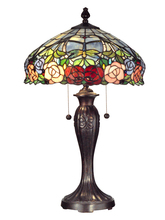  TT12232 - Zenia Rose Tiffany Table Lamp