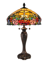  TT15097 - Zenia Rose Tiffany Table Lamp