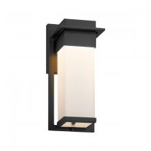  FSN-7541W-OPAL-MBLK - Pacific Small Outdoor LED Wall Sconce