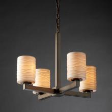  POR-8829-10-WAVE-NCKL - Modular 4-Light Chandelier