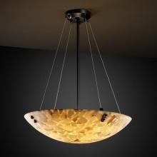  ALR-9667-35-MBLK-F3-LED6-6000 - 48" LED Pendant Bowl w/ Pair Square w/ Points Finials