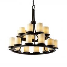  CNDL-8767-14-CREM-DBRZ-LED21-14700 - Dakota 21-Light 2-Tier Ring LED Chandelier