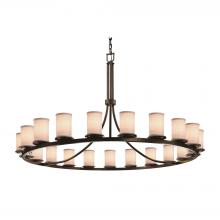  FAB-8716-10-WHTE-DBRZ-LED21-14700 - Dakota 21-Light 1-Tier Ring LED Chandelier