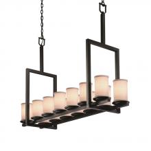  FAB-8764-10-WHTE-MBLK-LED14-9800 - Dakota 14-Light Bridge LED Chandelier (Tall)