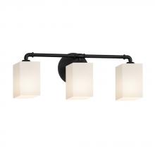  FSN-8463-15-OPAL-MBLK-LED3-2100 - Bronx 3-Light LED Bath Bar