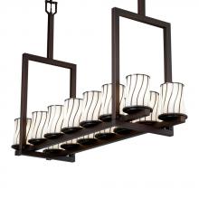  WGL-8764-10-GRCB-DBRZ - Dakota 14-Light Bridge Chandelier (Tall)