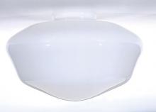  50/275 - Blown Opal Glass Shade; 9 inch Diameter; 4 inch Fitter; Schoolhouse Glass; White