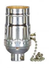  80/2185 - On-Off Pull Chain Socket; 1/4 IPS; Aluminum; Nickel Finish; 660W; 250V