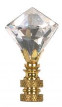  90/1738 - Diamond Cut Crystal Finial; 2-1/4" Height; 1/4-27