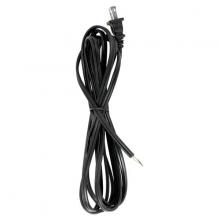  90/2185 - 10 Foot 18/2 SPT-2 105C Cord Set; Black Finish; 36" Hank; 150 Carton; Molded Polarized Plug;