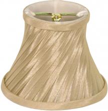  90/2367 - Clip On Shade; Beige Swirl Folded Pleat; 3" Top; 5" Bottom; 4" Side