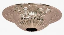  90/2384 - Cast Brass Canopy; Polished Nickel Finish; 5-1/2" Diameter; 1-1/16" Center Hole; 1-1/2"